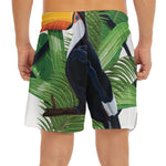 Tropical Toco  Toucan Print Men's Split Running Shorts