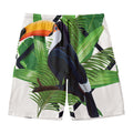 Tropical Toco Toucan Print Men's Swim Trunks