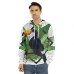 Tropical Toco  Toucan Print Men's Velvet Pullover Hoodie
