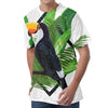 Tropical Toco  Toucan Print Men's Velvet T-Shirt