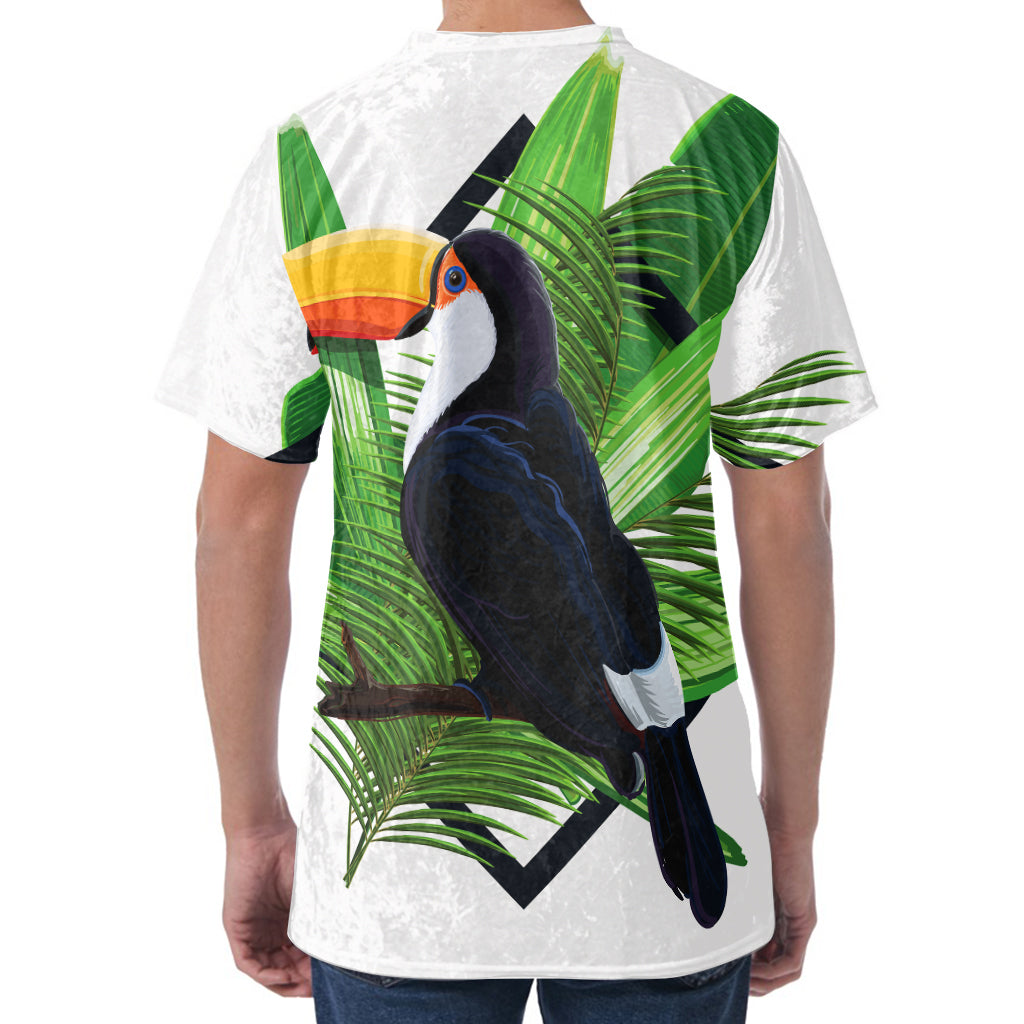 Tropical Toco  Toucan Print Men's Velvet T-Shirt