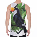 Tropical Toco  Toucan Print Men's Velvet Tank Top