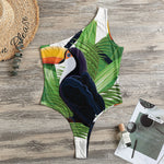 Tropical Toco  Toucan Print One Shoulder Bodysuit