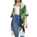 Tropical Toco Toucan Print Open Front Beach Cover Up