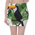 Tropical Toco Toucan Print Pencil Mini Skirt