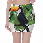 Tropical Toco  Toucan Print Pencil Mini Skirt