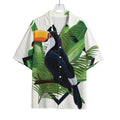 Tropical Toco Toucan Print Rayon Hawaiian Shirt