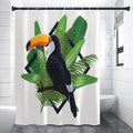 Tropical Toco Toucan Print Shower Curtain