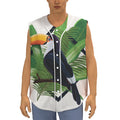 Tropical Toco Toucan Print Sleeveless Baseball Jersey