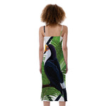 Tropical Toco  Toucan Print Slim Fit Midi Cami Dress