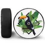 Tropical Toco  Toucan Print Tire Cover With Camera Hole