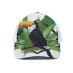 Tropical Toco  Toucan Print White Mesh Trucker Cap