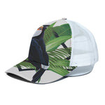 Tropical Toco  Toucan Print White Mesh Trucker Cap