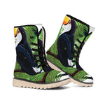 Tropical Toco  Toucan Print Winter Boots