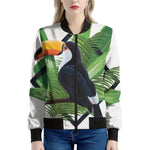 Tropical Toco  Toucan Print Women's Bomber Jacket