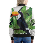 Tropical Toco  Toucan Print Women's Bomber Jacket