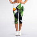 Tropical Toco Toucan Print Women's Capri Leggings