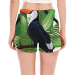 Tropical Toco  Toucan Print Women's Split Running Shorts