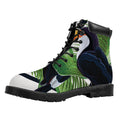 Tropical Toco Toucan Print Padded Collar Lace Up Boots