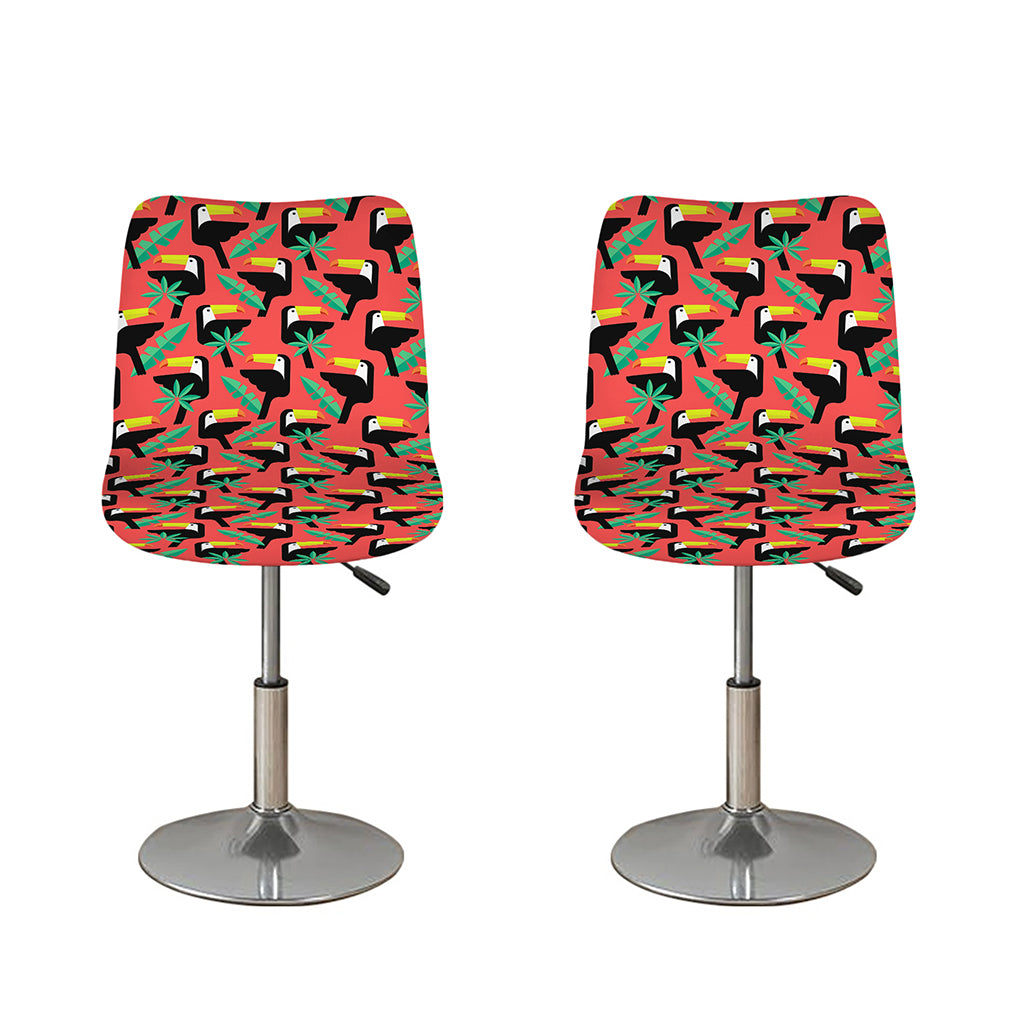 Tropical Toco Toucan Pattern Print Bar Stool Covers