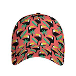 Tropical Toco Toucan Pattern Print Baseball Cap