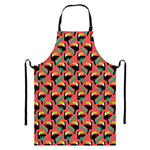 Tropical Toco Toucan Pattern Print Bib Apron With Pocket