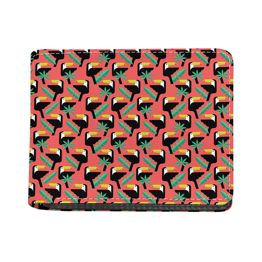 Tropical Toco Toucan Pattern Print Bifold Wallet