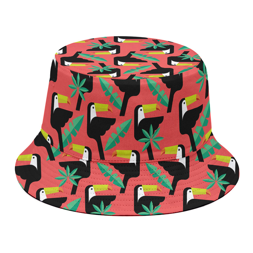 Tropical Toco Toucan Pattern Print Bucket Hat