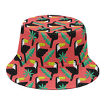 Tropical Toco Toucan Pattern Print Bucket Hat