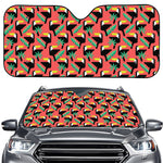 Tropical Toco Toucan Pattern Print Car Windshield Sun Shade