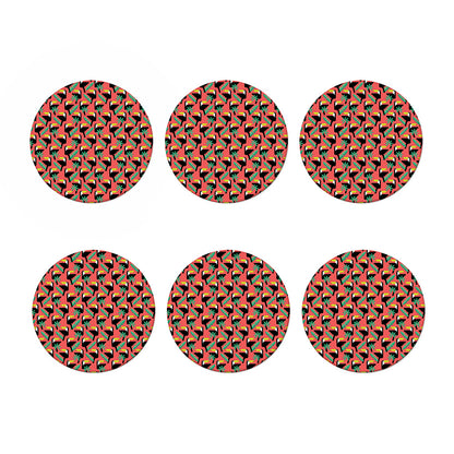 Tropical Toco Toucan Pattern Print Coaster Set