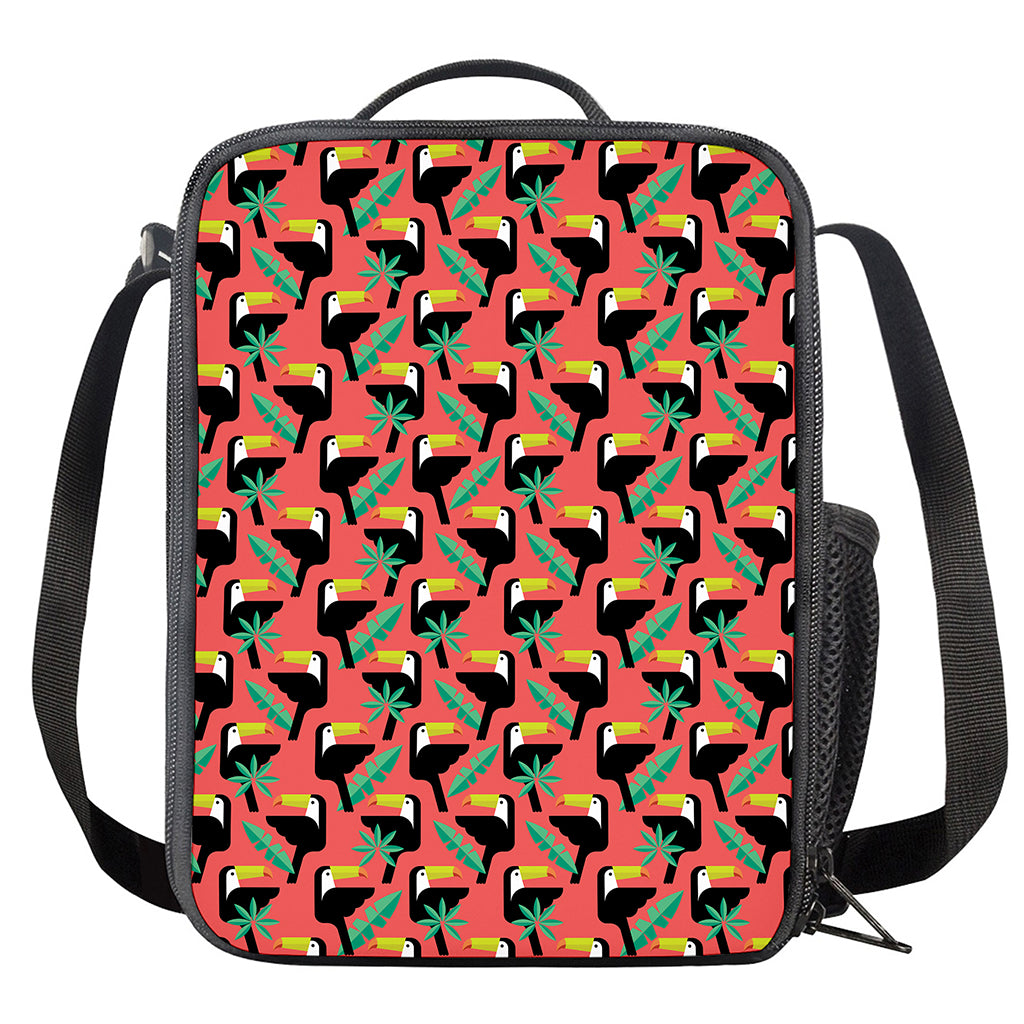 Tropical Toco Toucan Pattern Print Crossbody Lunch Bag