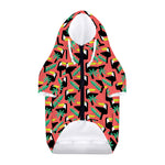 Tropical Toco Toucan Pattern Print Dog Zip Up Hoodie