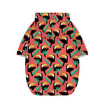 Tropical Toco Toucan Pattern Print Dog Zip Up Hoodie