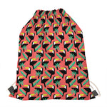Tropical Toco Toucan Pattern Print Drawstring Bag