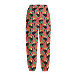 Tropical Toco Toucan Pattern Print Fleece Lined Knit Pants