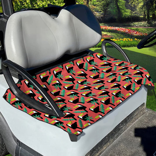 Tropical Toco Toucan Pattern Print Golf Cart Seat Cover