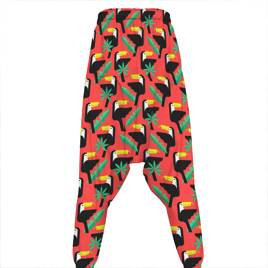 Tropical Toco Toucan Pattern Print Hammer Pants