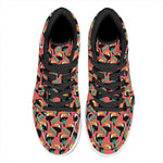 Tropical Toco Toucan Pattern Print High Top Leather Sneakers