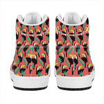 Tropical Toco Toucan Pattern Print High Top Leather Sneakers