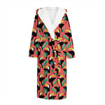 Tropical Toco Toucan Pattern Print Hooded Bathrobe