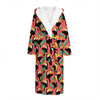 Tropical Toco Toucan Pattern Print Hooded Bathrobe