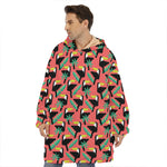 Tropical Toco Toucan Pattern Print Hoodie Blanket