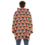 Tropical Toco Toucan Pattern Print Hoodie Blanket