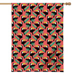 Tropical Toco Toucan Pattern Print House Flag