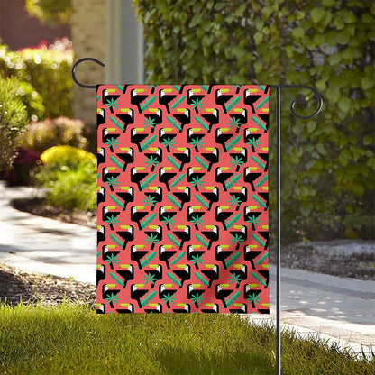 Tropical Toco Toucan Pattern Print House Flag