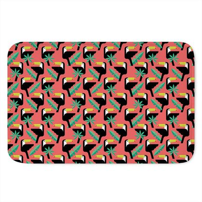 Tropical Toco Toucan Pattern Print Indoor Door Mat