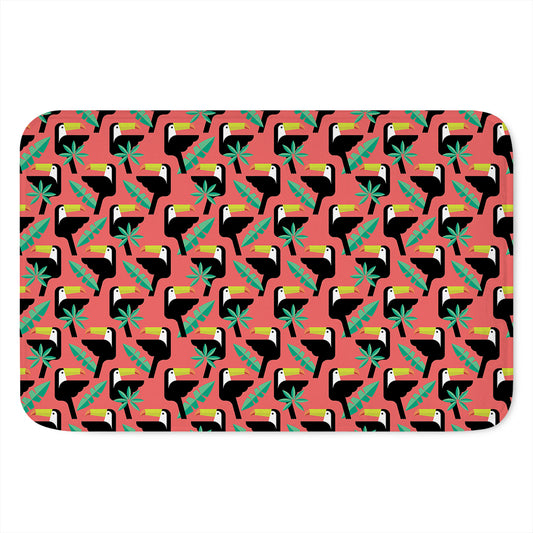 Tropical Toco Toucan Pattern Print Indoor Door Mat