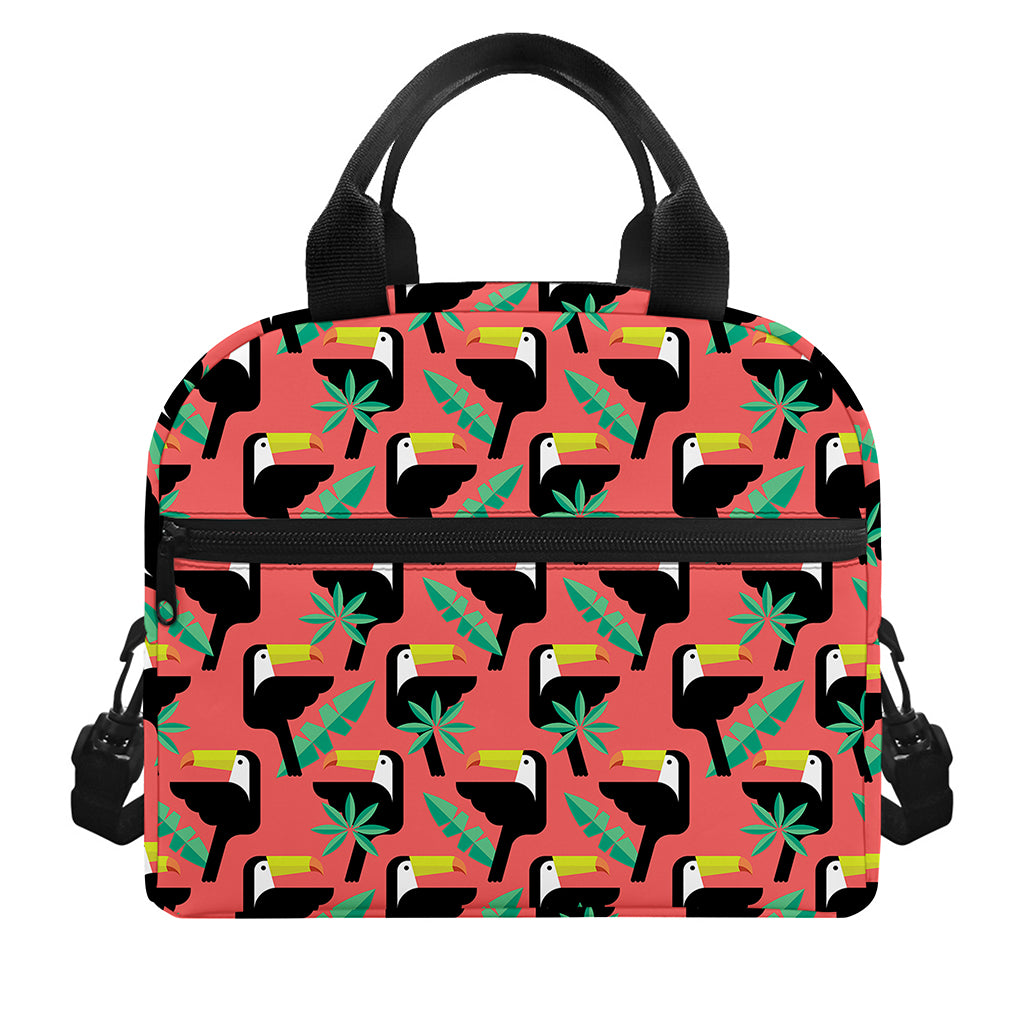 Tropical Toco Toucan Pattern Print Insulated Lunch Bag