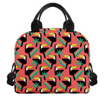 Tropical Toco Toucan Pattern Print Insulated Lunch Bag